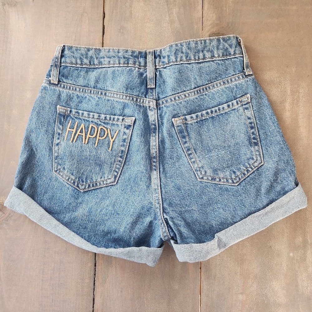 Wild Fable Embroidered High-Rise Mom Shorts – Size 00/24